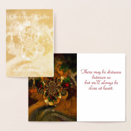 Tarjeta Con Relieve Metalizado Tarjeta de Relieve metalizado estándar "Navidades 