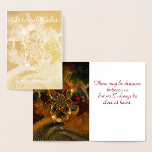 Tarjeta Con Relieve Metalizado Tarjeta de Relieve metalizado estándar "Navidades