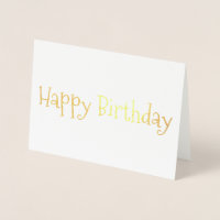 Tarjeta de Relieve metalizado Feliz Cumpleaños