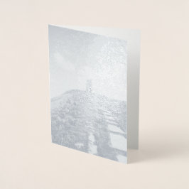Tarjeta Con Relieve Metalizado Tarjeta de Relieve metalizado Glastonbury Tor Path
