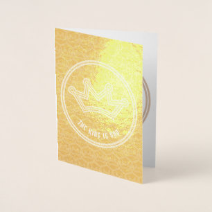 Tarjeta Con Relieve Metalizado Tarjeta de Relieve metalizado King Dad