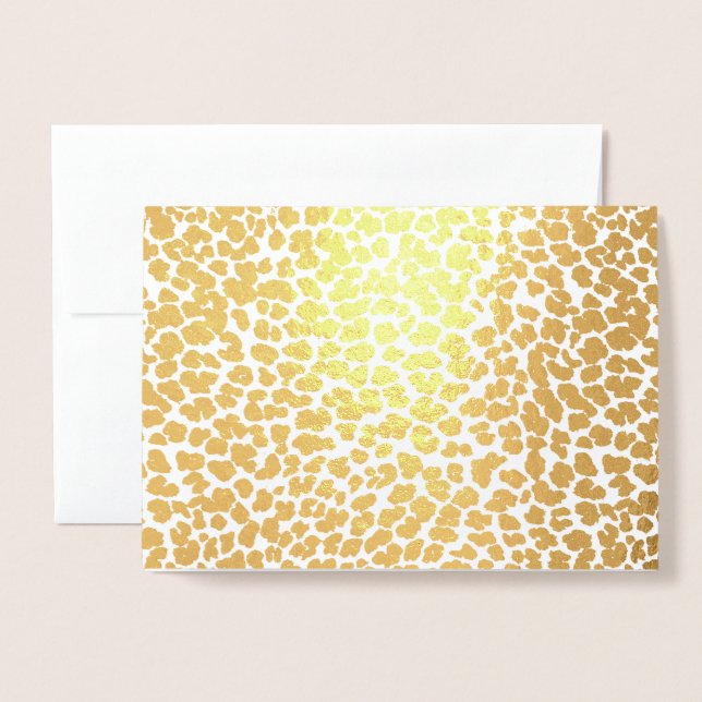 Tarjeta Con Relieve Metalizado Tarjeta de Relieve metalizado Leopard Print (Anverso con sobre)