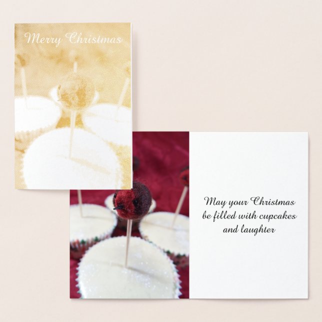 Tarjeta Con Relieve Metalizado Tarjeta de Relieve metalizado para Navidades Robin (Demostración)