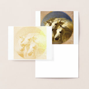 Tarjeta Con Relieve Metalizado Tarjeta de Relieve metalizado PHARAOH'S HORSES