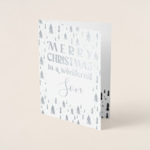 Tarjeta Con Relieve Metalizado Tarjeta de Relieve metalizado plateado Son Merry C