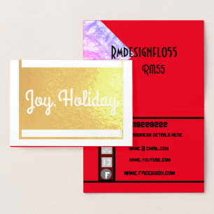 Tarjeta Con Relieve Metalizado Tarjeta de Relieve metalizado RMdesignflo55