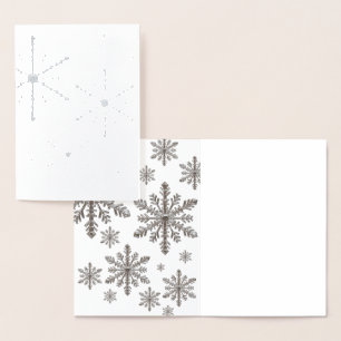 Tarjeta Con Relieve Metalizado Tarjeta de Relieve metalizado Snowflake
