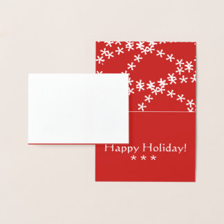 Tarjeta Con Relieve Metalizado Tarjeta de saludo para Navidades de nieve Relieve