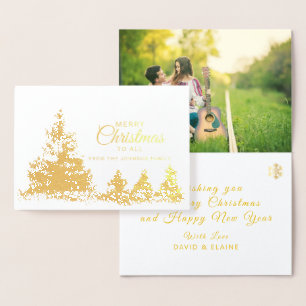 Tarjeta Con Relieve Metalizado Tarjeta fotográfica navideña de Relieve metalizado