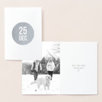 Tarjeta mínima de Navidades de círculo | Relieve m