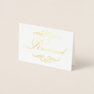 Tarjeta Con Relieve Metalizado Tarjeta reservada de Relieve metalizado dorado Swi