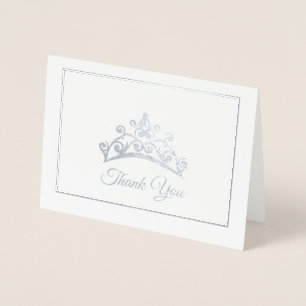 Tarjeta Con Relieve Metalizado Tarjeta Tiara de Relieve metalizado plateado de co
