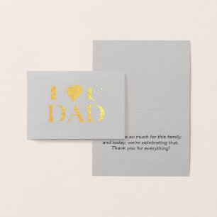 Tarjeta Con Relieve Metalizado Te Amo Papá