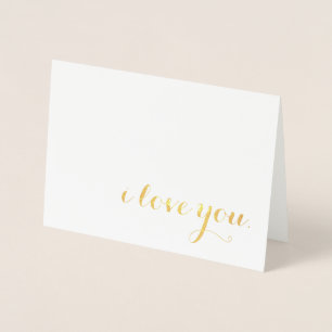 Tarjeta Con Relieve Metalizado te amo papel de oro