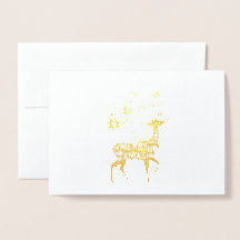 Te deseo una tarjeta de Relieve metalizado navideñ