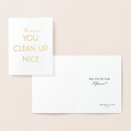 Tarjeta Con Relieve Metalizado Te Escuchamos Limpiar Bien - Propuesta Oficial