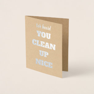 Tarjeta Con Relieve Metalizado Te Escuchamos Limpiar Bien - Propuesta Oficial