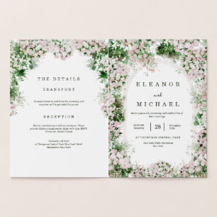 Tarjeta Con Relieve Metalizado Tema Botánico de Bodas Florales de Lujo Rosa Suave