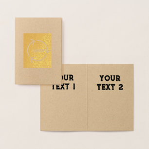 Tarjeta Con Relieve Metalizado Tipo de sobre Kraft Premium Foil Card