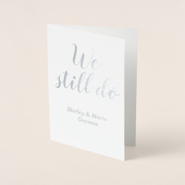 Tarjeta Con Relieve Metalizado Todavía hacemos la tarjeta de Relieve metalizado (Anverso)