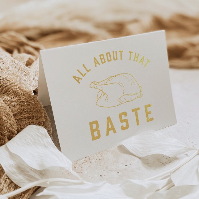 Tarjeta Con Relieve Metalizado Todo Sobre Ese Acción De Gracias De Baste (Subido por el creador)
