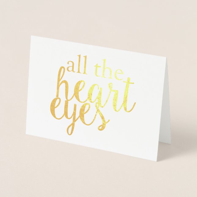 Tarjeta Con Relieve Metalizado Todos los ojos del corazón (Anverso)
