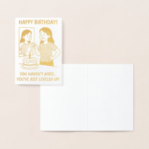 Tarjeta Con Relieve Metalizado ¡Tu Espejo Dijo La Verdad!