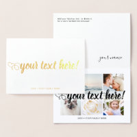Tu texto personalizado collage de 6 fotos universa