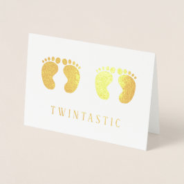 Tarjeta Con Relieve Metalizado Twintastic Funny Silver