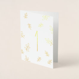 Tarjeta Con Relieve Metalizado Un año de aniversario