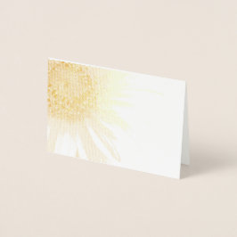 Tarjeta Con Relieve Metalizado Un girasol