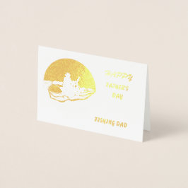 Tarjeta Con Relieve Metalizado Un saludo especial a papá , sobre el día del padre