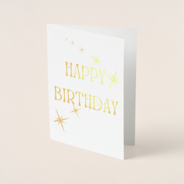 Tarjeta Con Relieve Metalizado ✨ Una en un millón gracias elegantes estrellas de  (Anverso)