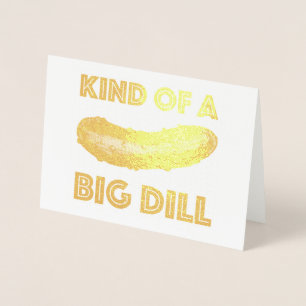 Tarjeta Con Relieve Metalizado Una especie de "Big Dill" (Acuerdo) de felicitacio
