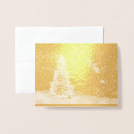 Tarjeta Con Relieve Metalizado Una Feliz Navidad para ti y para ti