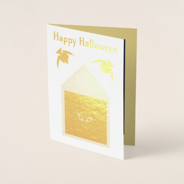 Tarjeta Con Relieve Metalizado Una inamabilidad del Personalizado de Ravens Hallo (Anverso)