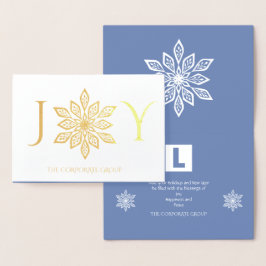 Tarjeta Con Relieve Metalizado Vacaciones con el logotipo corporativo Gold Blue