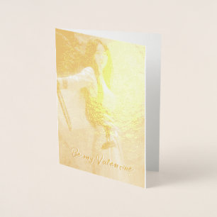 Tarjeta Con Relieve Metalizado Valentín de artes marciales chinas contra la Wuxia