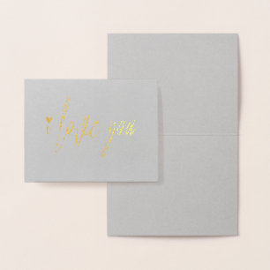 Tarjeta Con Relieve Metalizado Valentine Te Amo