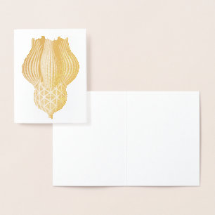 Tarjeta Con Relieve Metalizado Vintage Haeckel