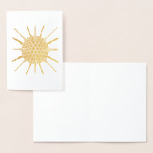 Tarjeta Con Relieve Metalizado Vintage Haeckel