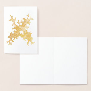 Tarjeta Con Relieve Metalizado Vintage Haeckel