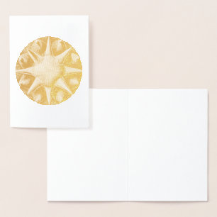 Tarjeta Con Relieve Metalizado Vintage Haeckel