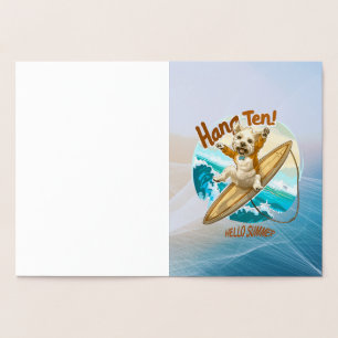 Tarjeta Con Relieve Metalizado Waves y Woofs