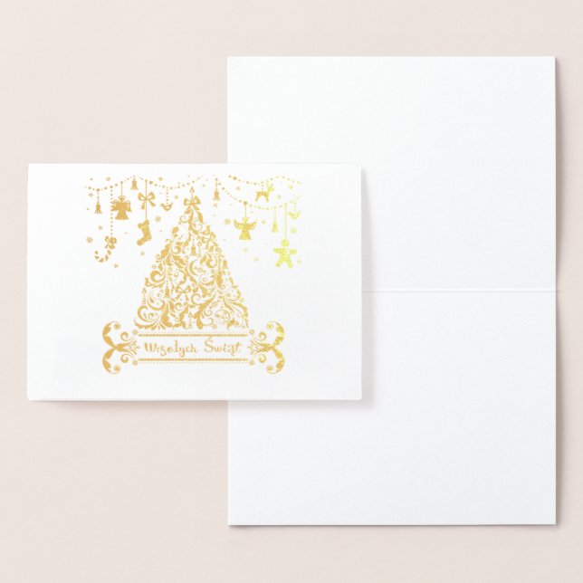 Tarjeta Con Relieve Metalizado Wesołych Świąt (Demostración)