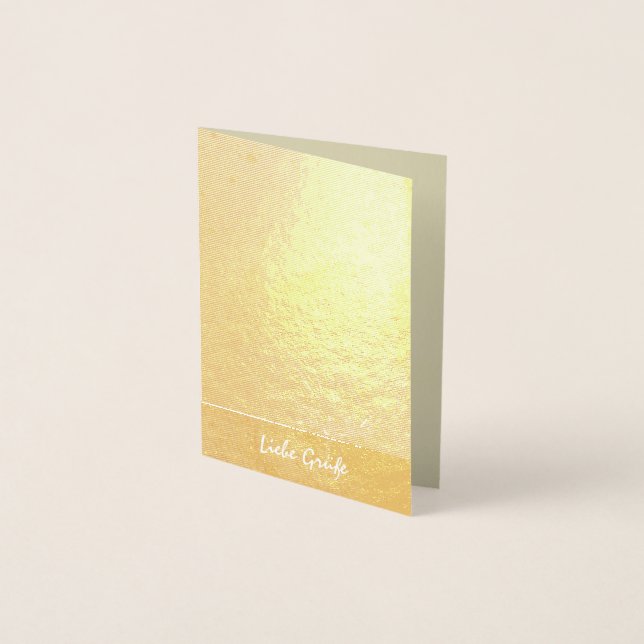 Tarjeta Con Relieve Metalizado Wintertraum Baum in Gold (Anverso)