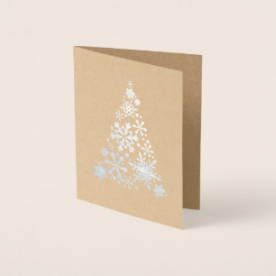 Tarjeta Con Relieve Metalizado WONDERLAND Holiday Card Silver