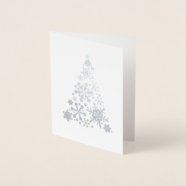Tarjeta Con Relieve Metalizado WONDERLAND Holiday Card Silver (Anverso)