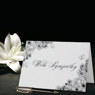 Tarjeta Con simpatía Acento Floral Mínimo