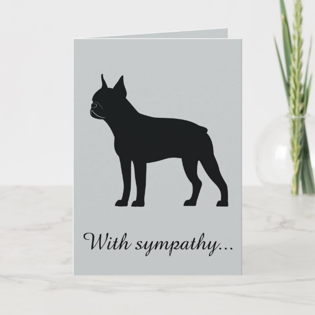 Tarjeta Con simpatía: La pérdida de tu Boston Terrier (Anverso)